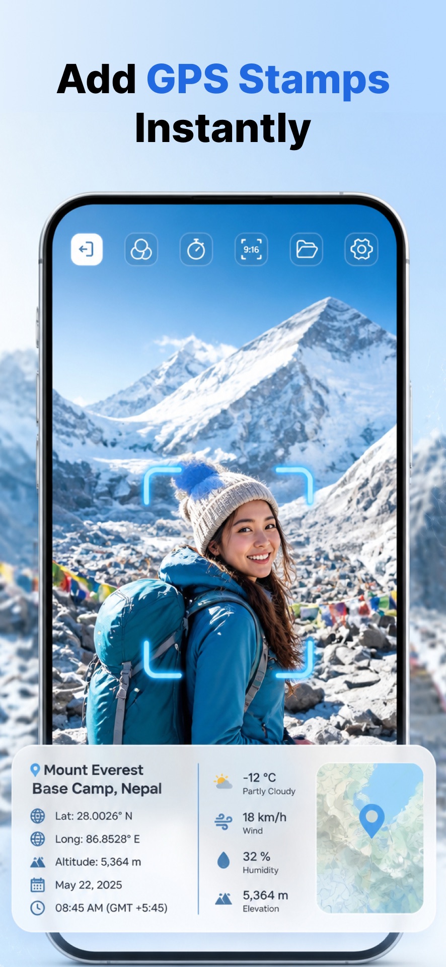 GPS Camera Android app built by TechKhedut โ add GPS stamps instantly
