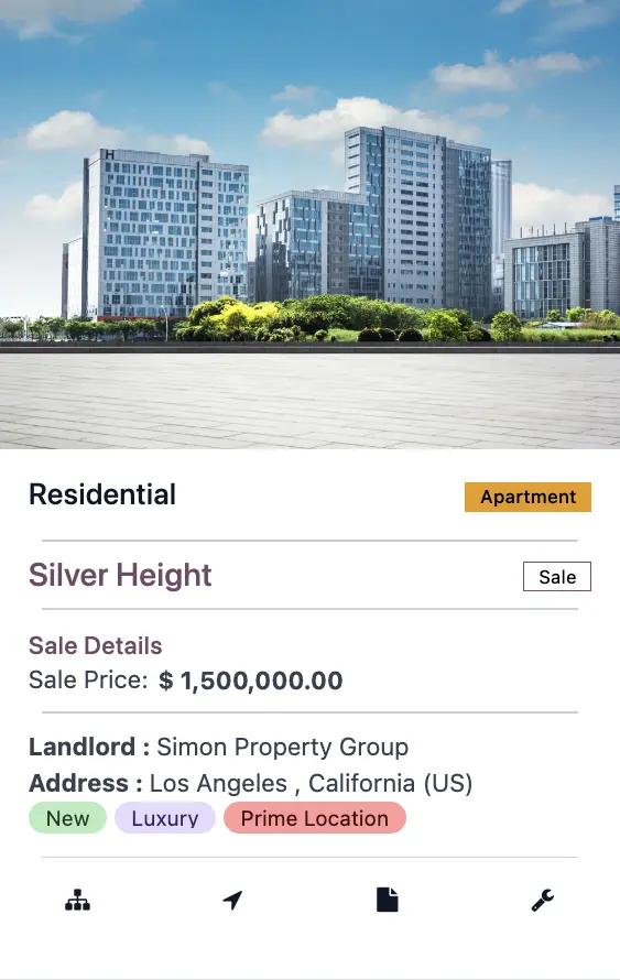 Website template of property management - integrated website for rental ERP showing all the necessary details about the property to the customer